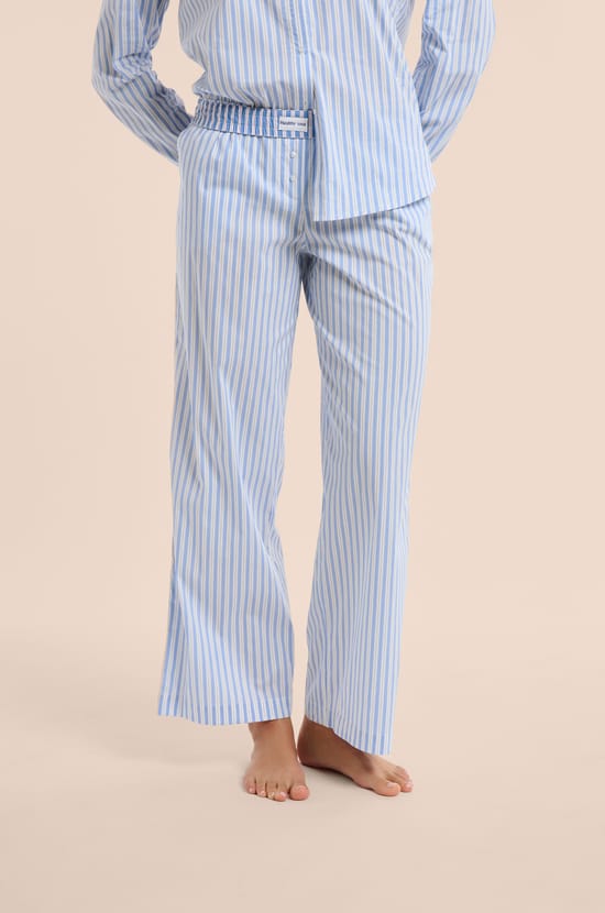 Pantalon de pyjama &agrave; rayures avec coton;${refinementColor}