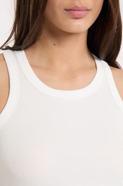 Round Neck Pyjama Tank Top with Cotton;${refinementColor}