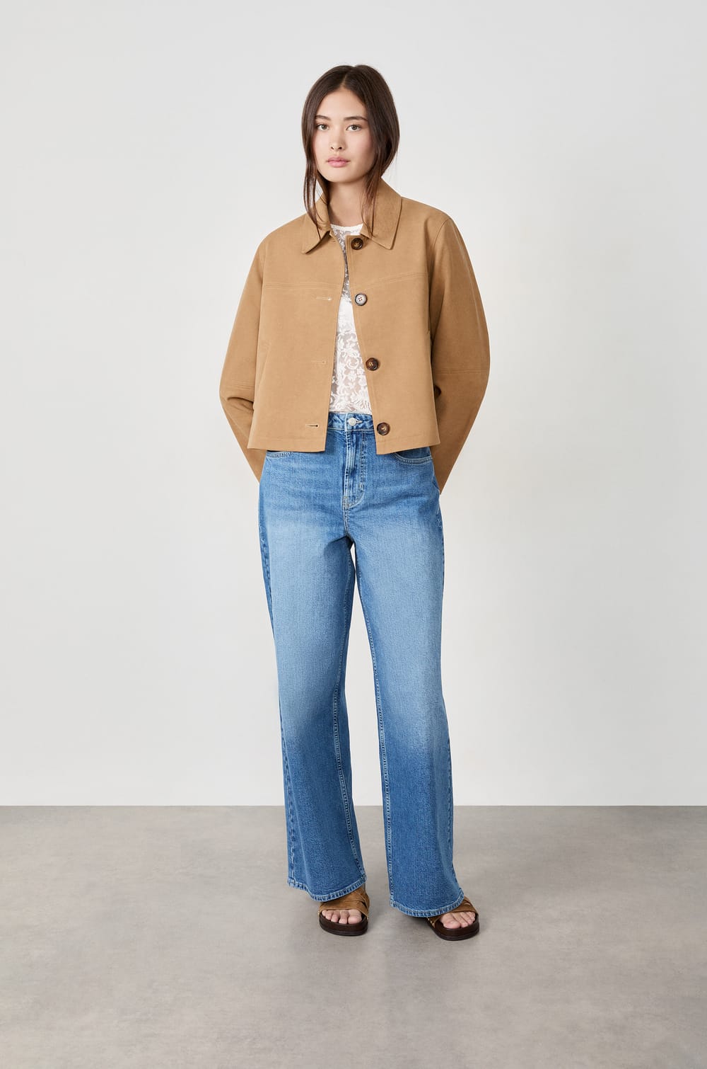 Veste effet suèdine;${refinementColor}