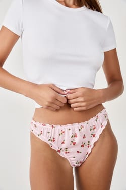 Printed satin tanga;${refinementColor}