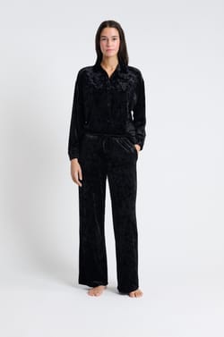 Pantalon de pyjama en velours;${refinementColor}