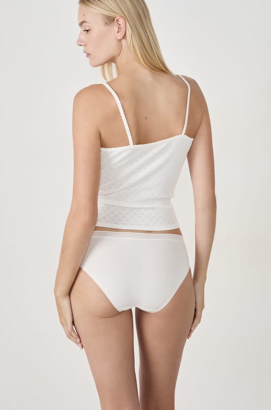 3-Pack of Cotton and Lace Briefs;${refinementColor}