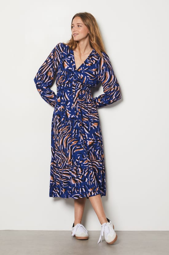 Printed Maxi Dress;${refinementColor}