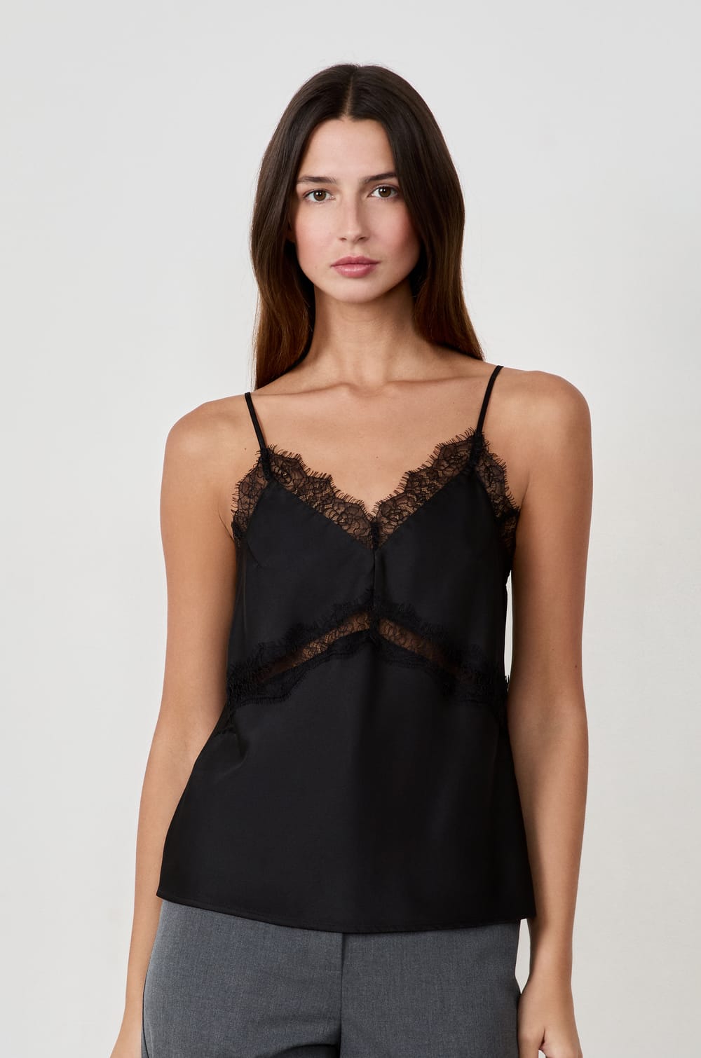 Lace Collar Camisole;${refinementColor}