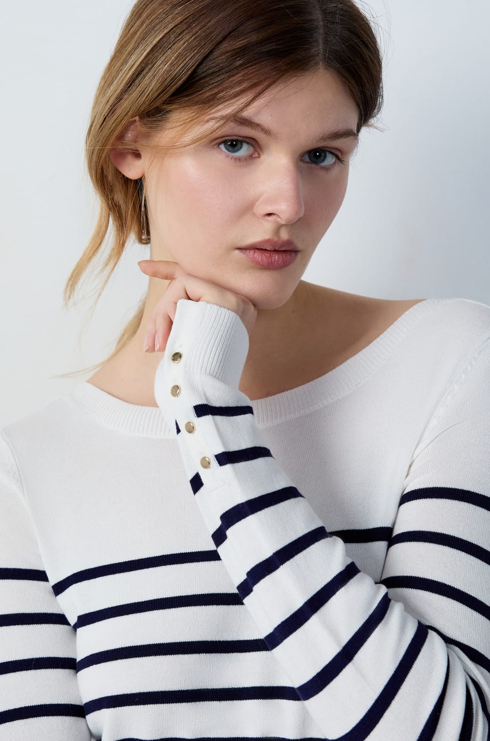 Pull marinière col bateau;${refinementColor}