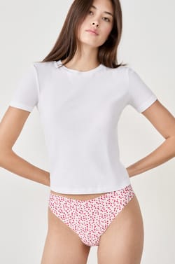 Tanga de microfibra sin costuras estampado;${refinementColor}
