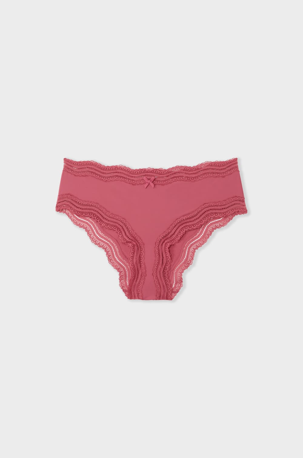 Boyshort with Lace Trim in Microfiber;${refinementColor}