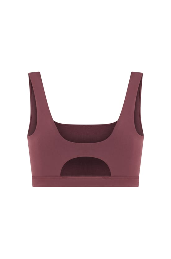 Brassi&egrave;re sans armature &agrave; encolure carr&eacute;e en microfibre - Maintien moyen;${refinementColor}