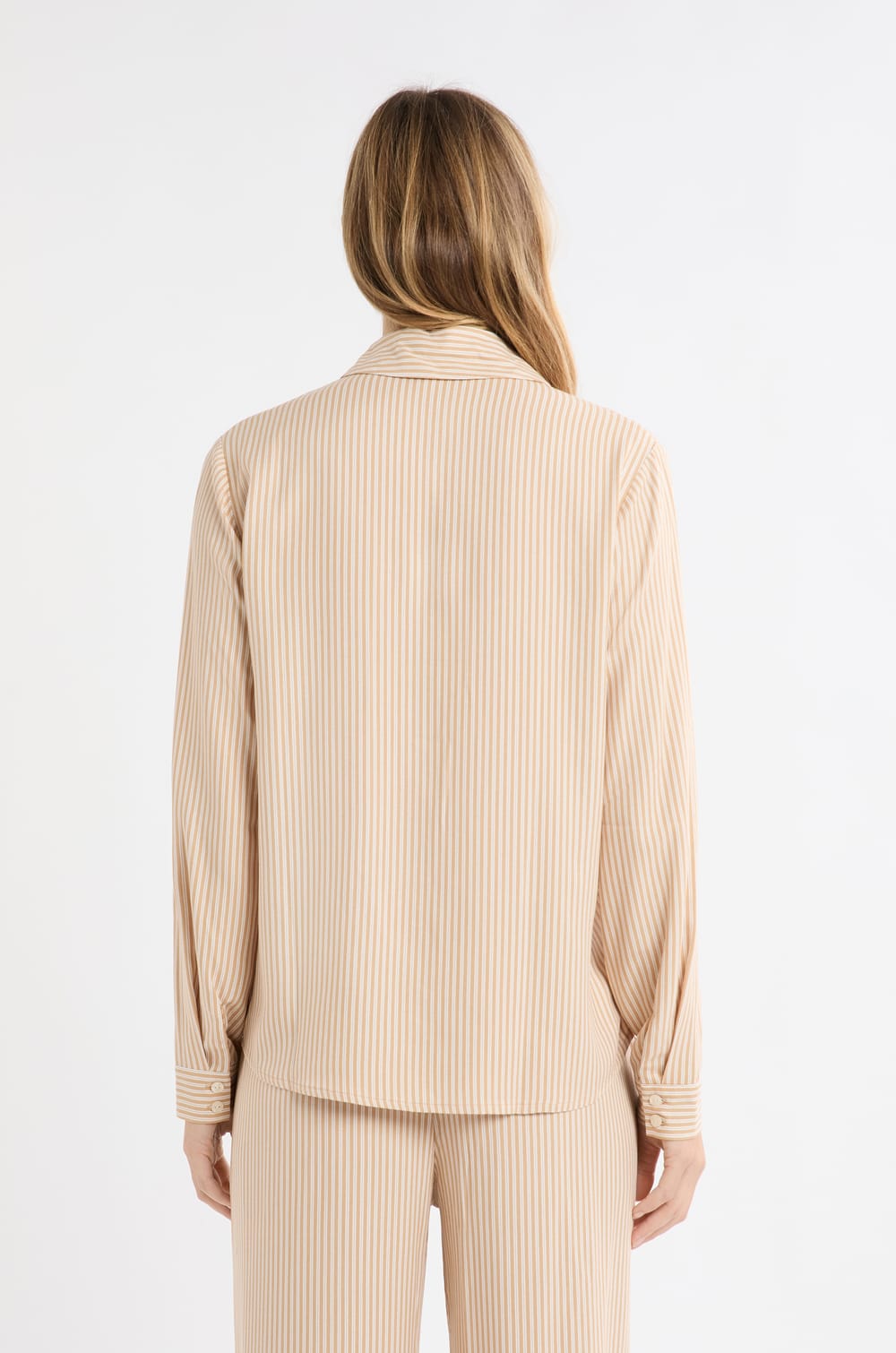 Camisa de pijama a rayas con bordado d&aacute;lmata;${refinementColor}