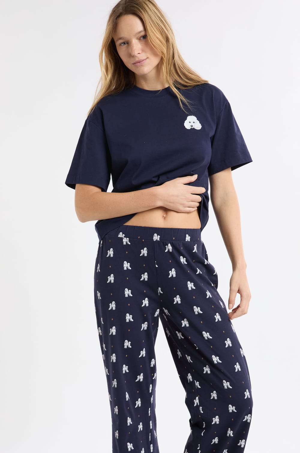 Ensemble de pyjama 2 pièces à motifs chiens;${refinementColor}