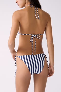 Striped bikini bottom brief;${refinementColor}