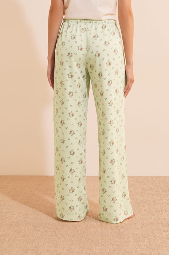 Pantalon de pyjama &agrave; motif fleuri;${refinementColor}
