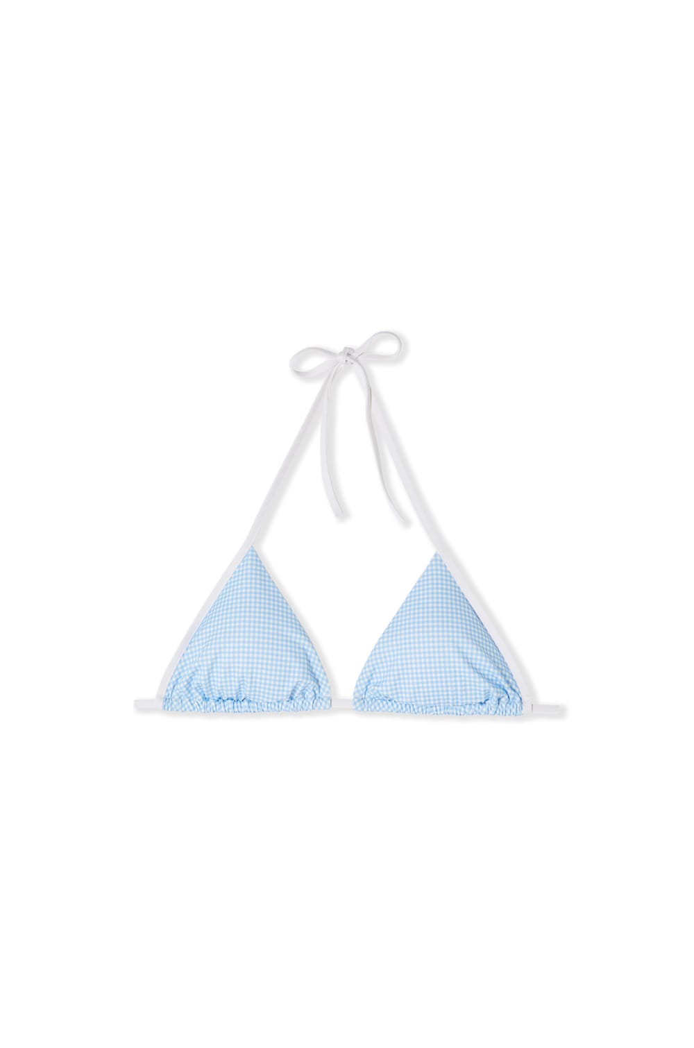 Triangle Bikini Top with Tie-Up Pattern;${refinementColor}