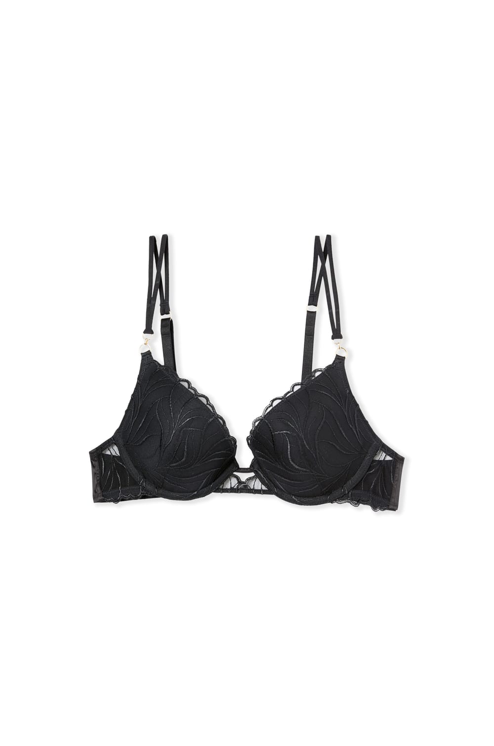 Bra N.2 - The Plunge Push-up in Floral Embroidery;${refinementColor}