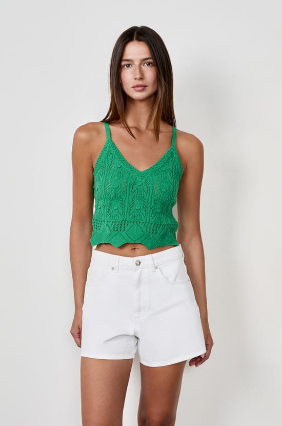 Top en maille;${refinementColor}