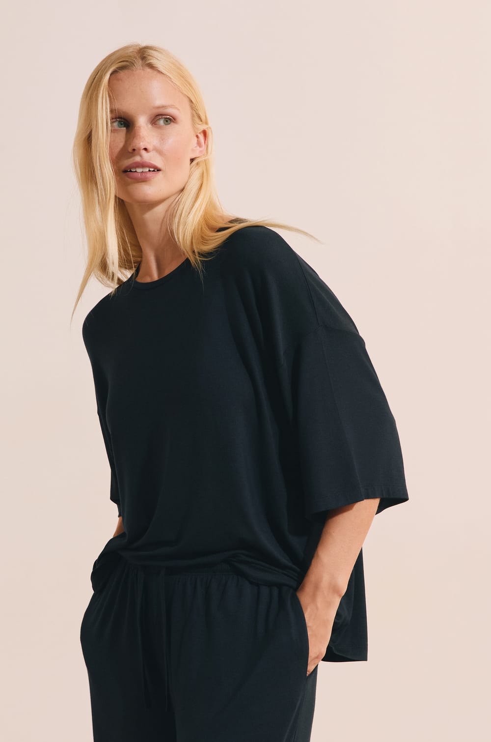 T-shirt de pyjama manches courtes;${refinementColor}