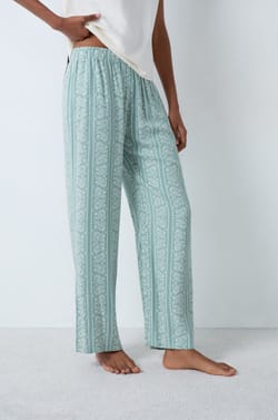 Patterned Pajama Pants;${refinementColor}