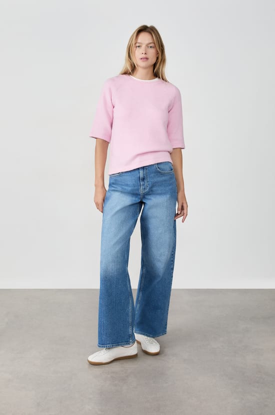Pull manches courtes;${refinementColor}