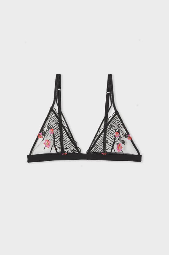 Triangle bra with embroidery;${refinementColor}