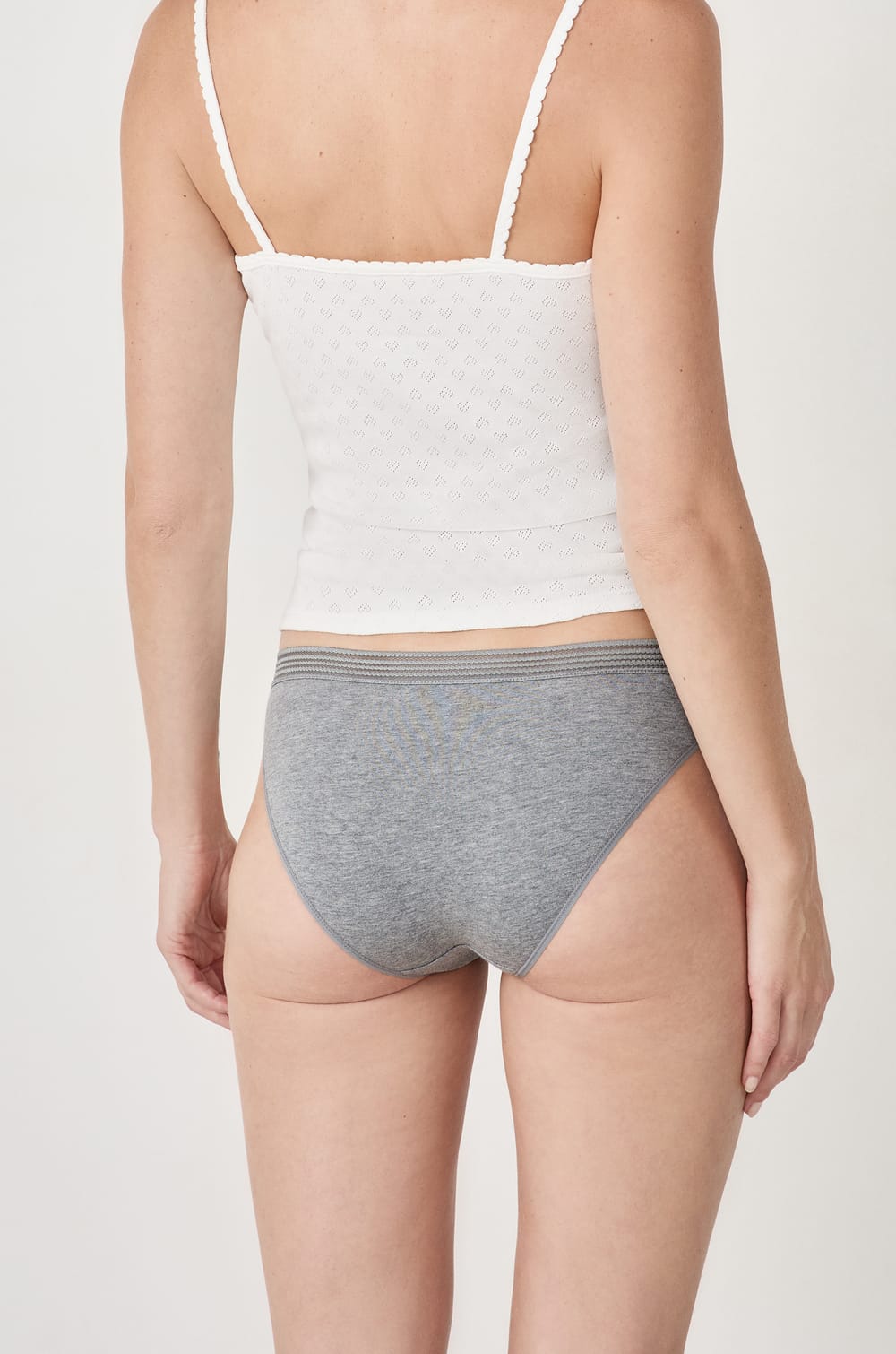 Pack of 3 Cotton and Lace Briefs;${refinementColor}