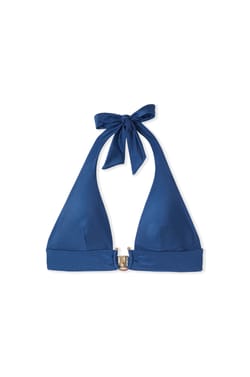 Bikini Top Triangle Iridescent with Ring Tie;${refinementColor}