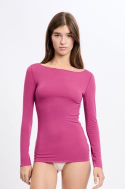 T-shirt thermique col bateau;${refinementColor}