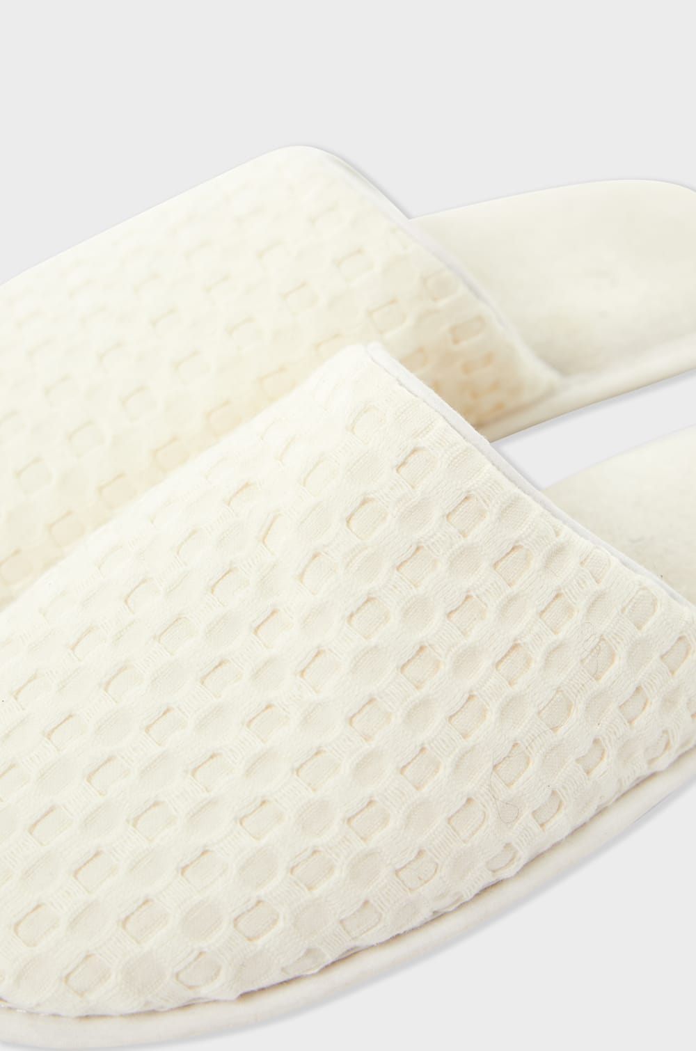 Chaussons mules avec coton nid d'abeille;${refinementColor}