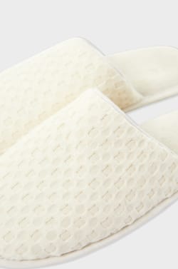 Chaussons mules avec coton nid d'abeille;${refinementColor}
