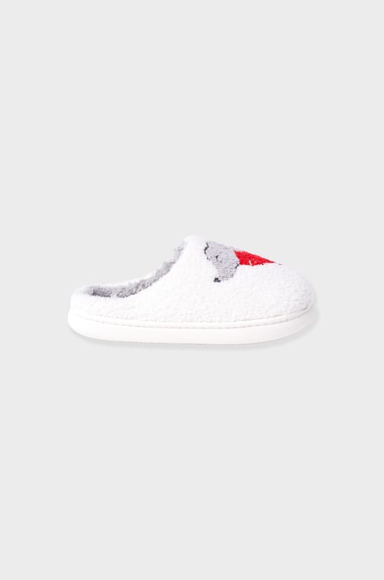 Chaussons à motifs en fausse fourrure;${refinementColor}