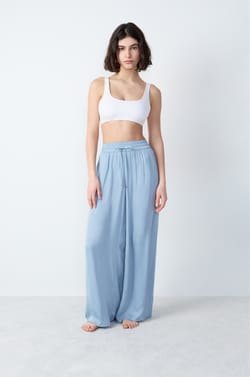 Wide-Cut Satin Pants;${refinementColor}
