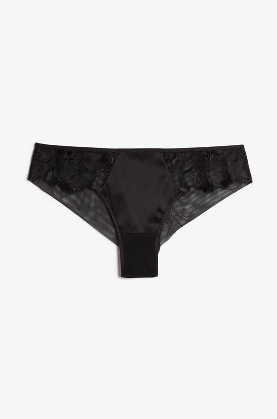 Embroidered Tulle Hipster;${refinementColor}