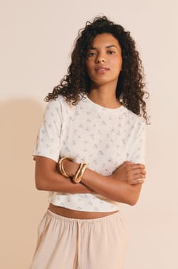 Pull manches courtes &agrave; motifs;${refinementColor}