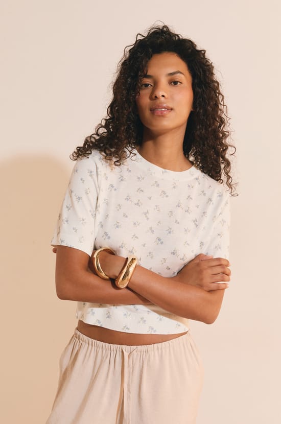 Pull manches courtes &agrave; motifs;${refinementColor}