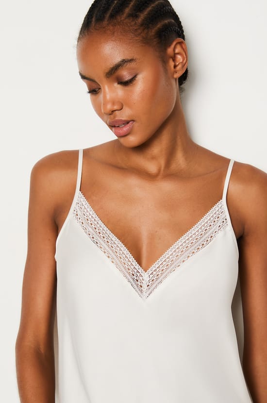 Short Satin Nightdress;${refinementColor}