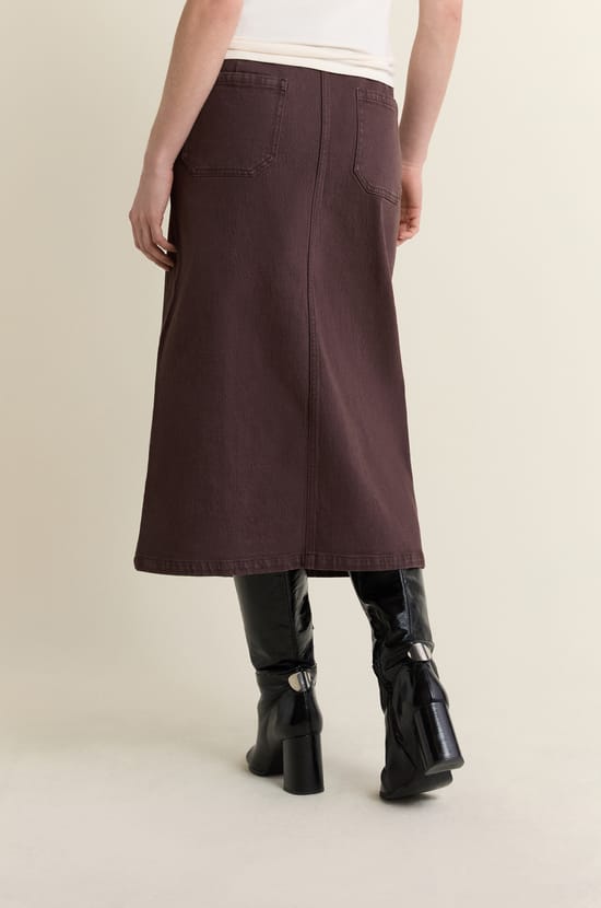 Long Denim Skirt;${refinementColor}