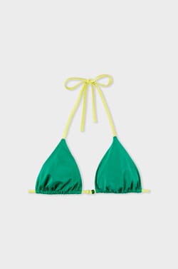 Trójkątny top od bikini z perełkami;${refinementColor}