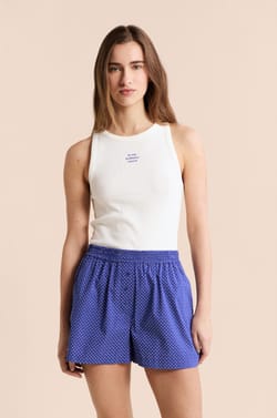 Pantal&oacute;n corto de pijama estampado con algod&oacute;n;${refinementColor}