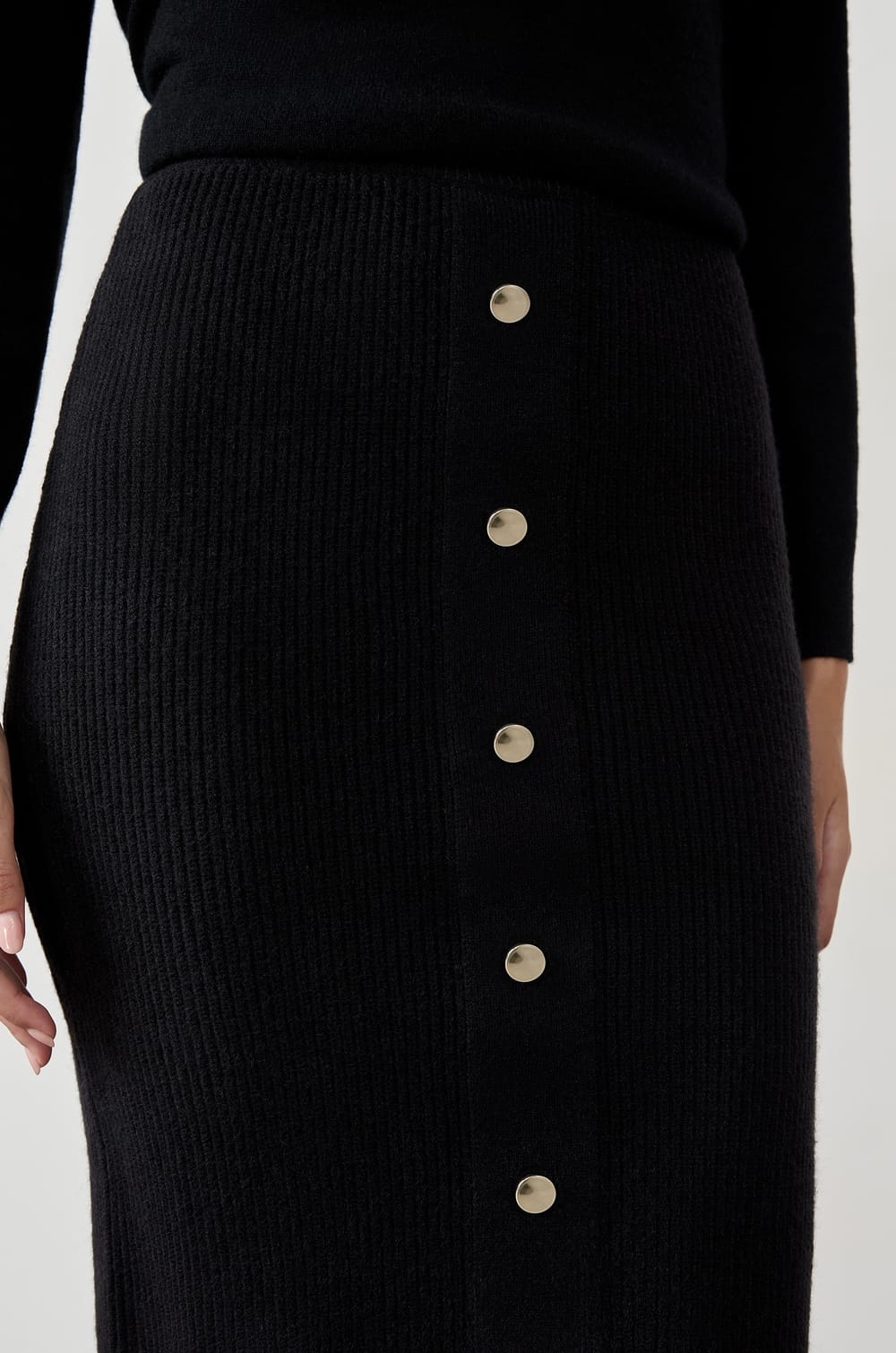 Jupe midi boutonn&eacute;e;${refinementColor}