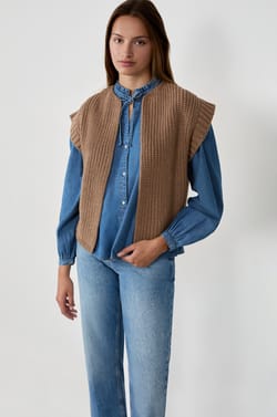 Sleeveless Cardigan;${refinementColor}