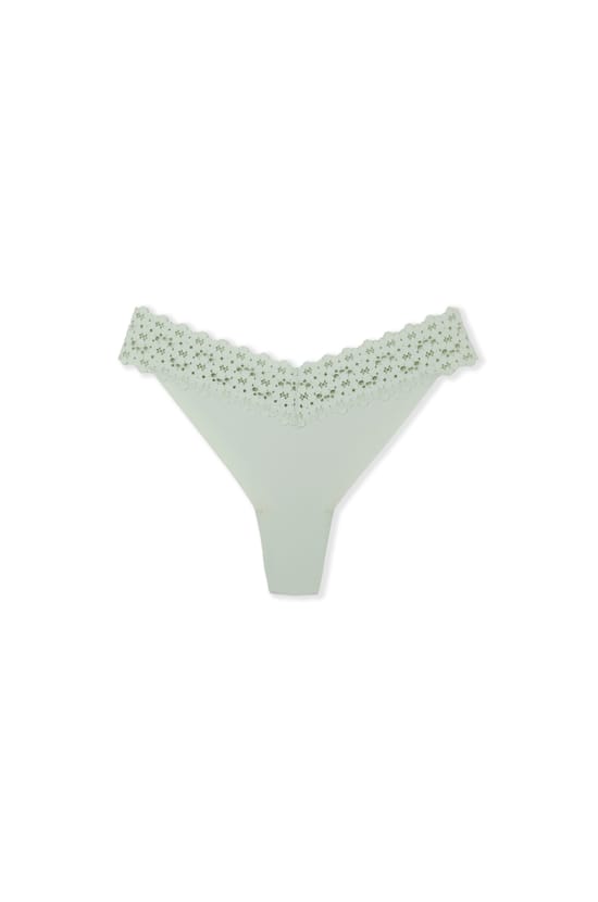 Microfibre and Lace Tanga;${refinementColor}
