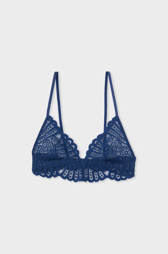 Soutien-gorge triangle en dentelle;${refinementColor}