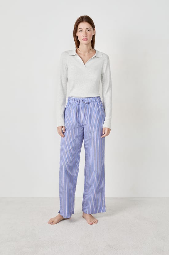 Pantalon de pyjama à rayures;${refinementColor}