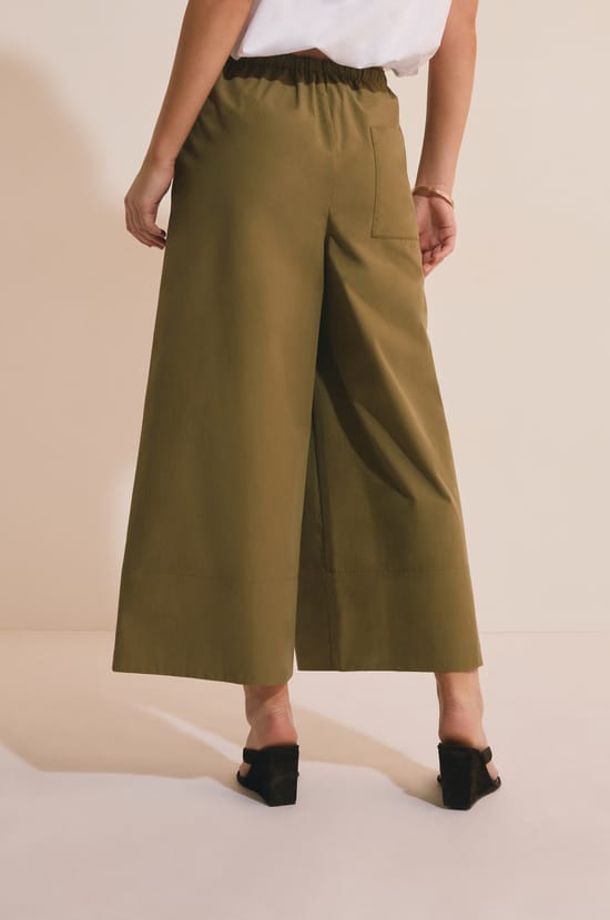 Pantalon &eacute;lastiqu&eacute; en coton;${refinementColor}