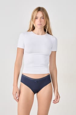 Shorty microfibre détails dentelle;${refinementColor}