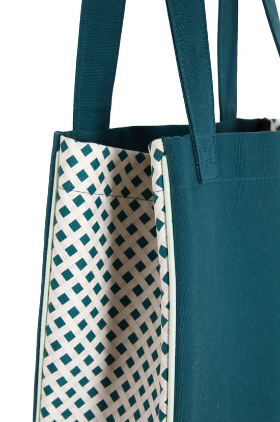 Printed Cotton Tote Bag;${refinementColor}