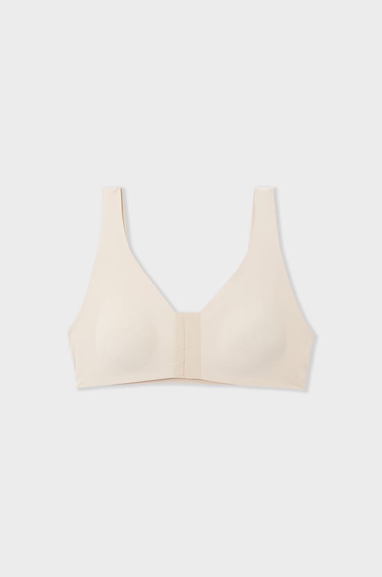 Soutien-gorge brassière sans armatures post-mastectomie avec ouverture devant;${refinementColor}