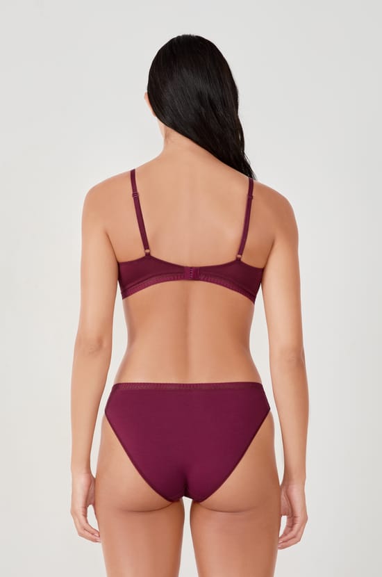 Soutien-gorge sans armatures coques fines en coton;${refinementColor}