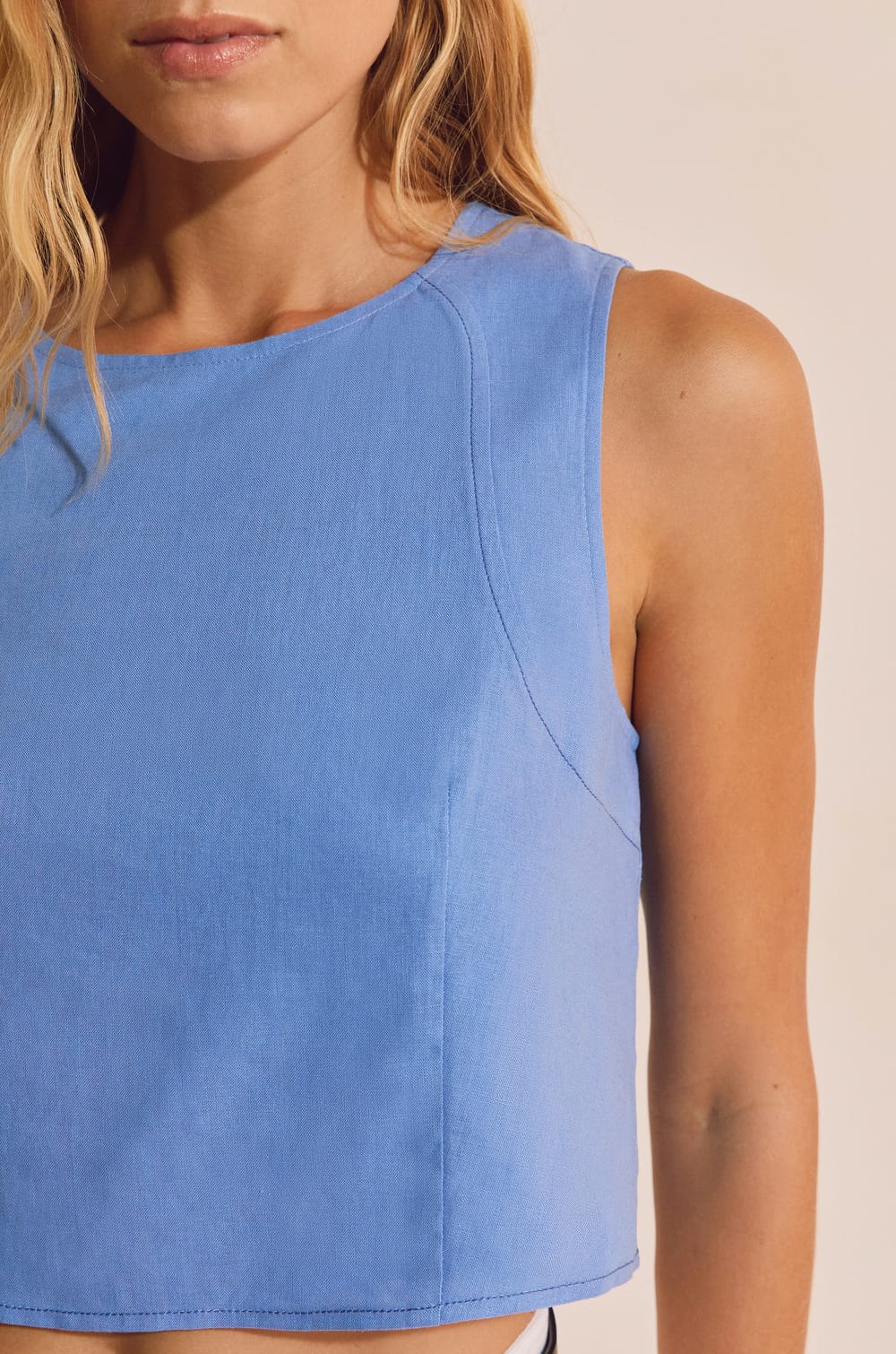 Top sans manches avec lin;${refinementColor}