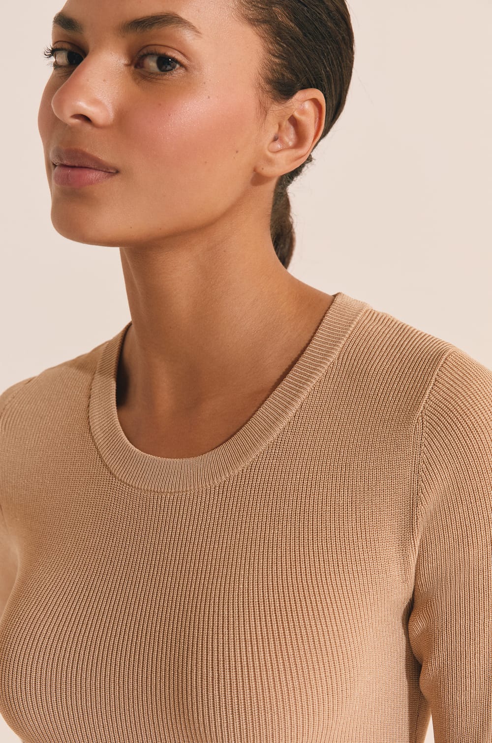 Long Fine Knit Dress;${refinementColor}