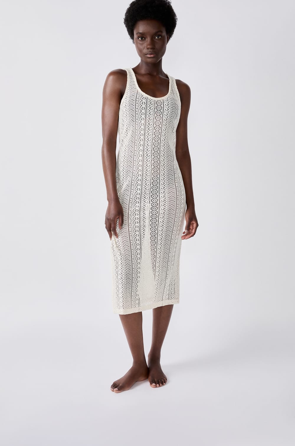 Robe longue de plage en crochet;${refinementColor}
